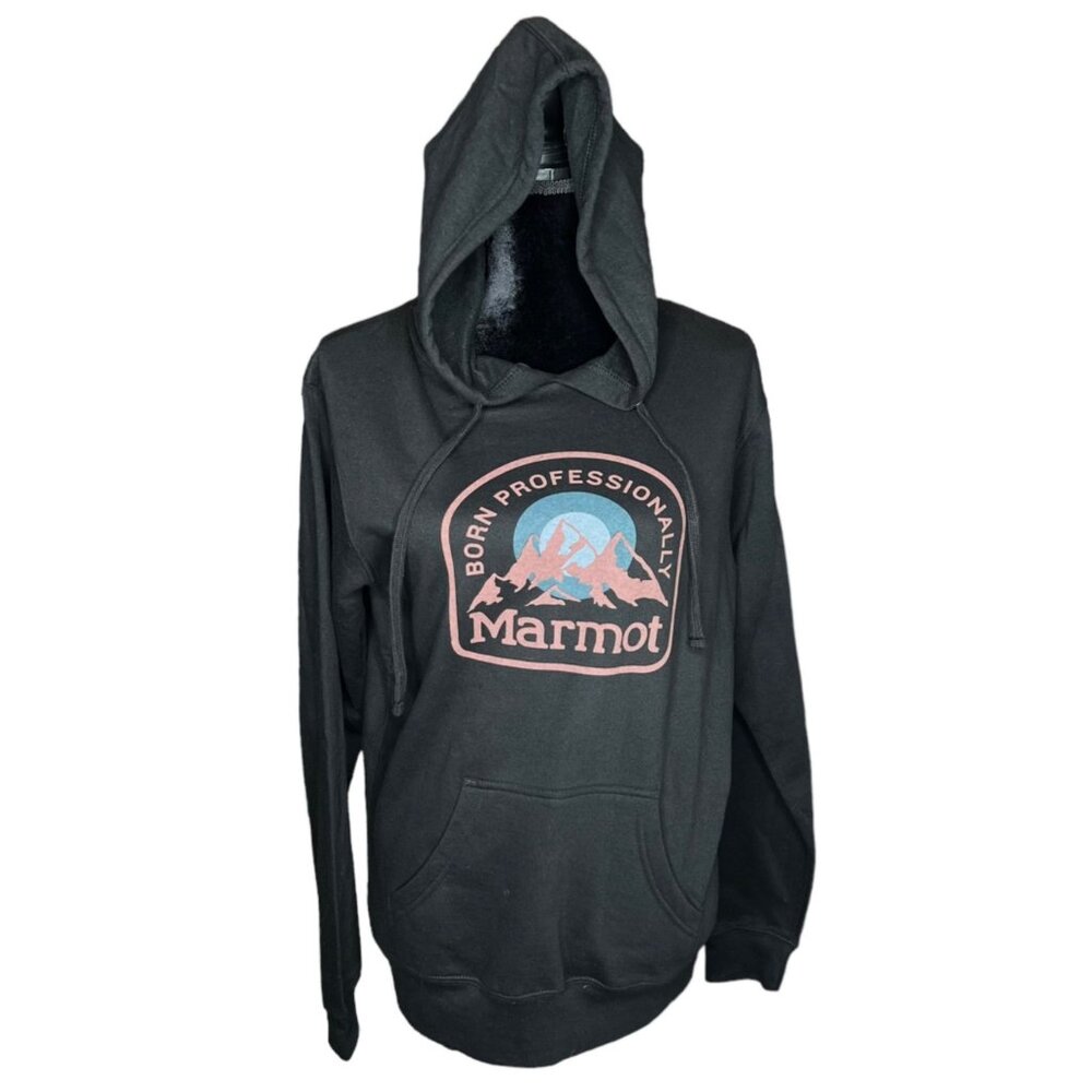 Marmot Hoodie Womens Pullover Large Altitude Black Sweatshirt Outdoors NWT